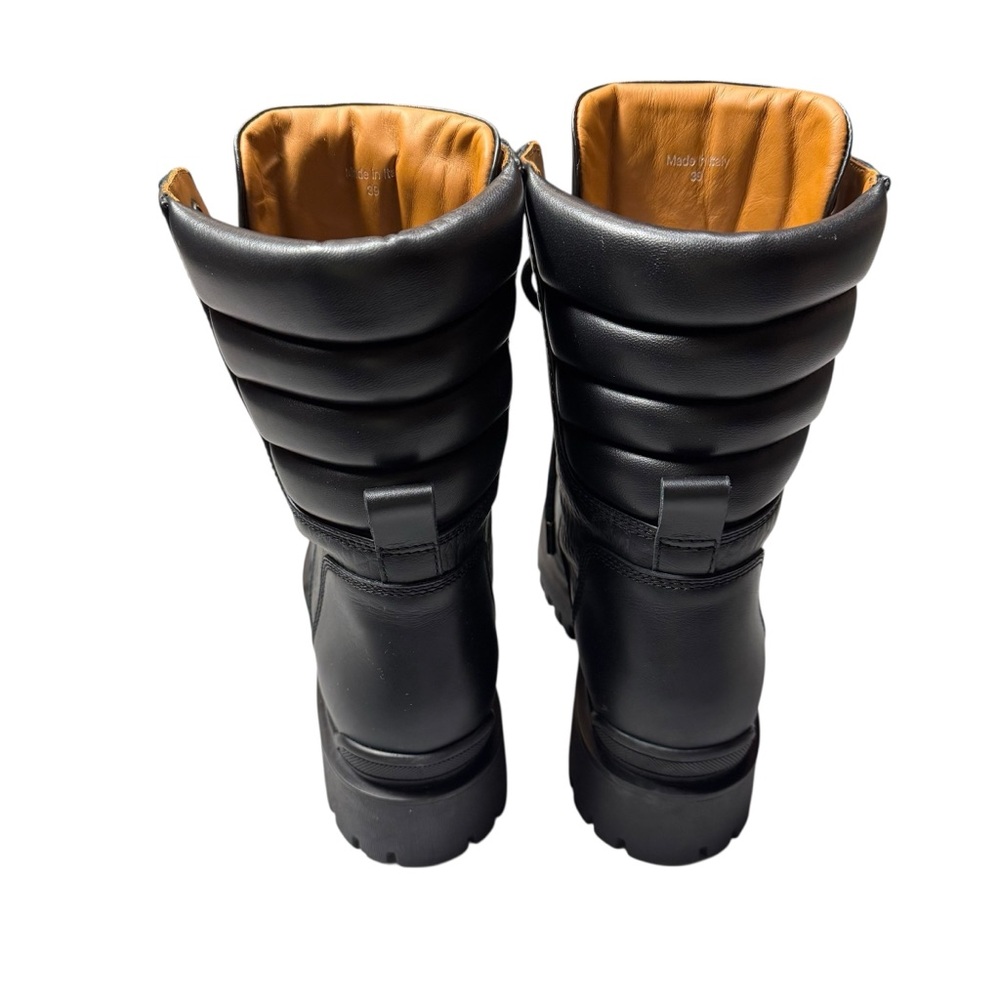 MCM Black Quilted Leather Combat Boots - Picture 13 of 15